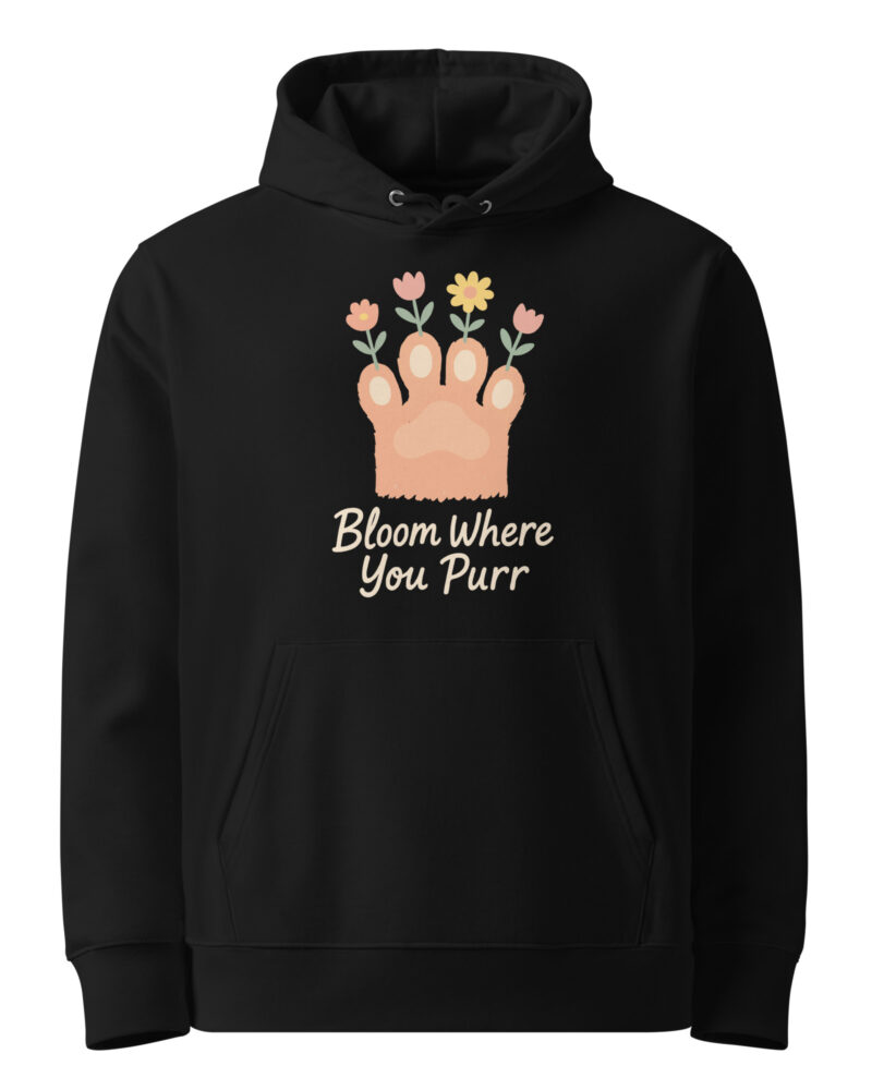 Bloom Where You Purr Cat Lovers Women Hoodie