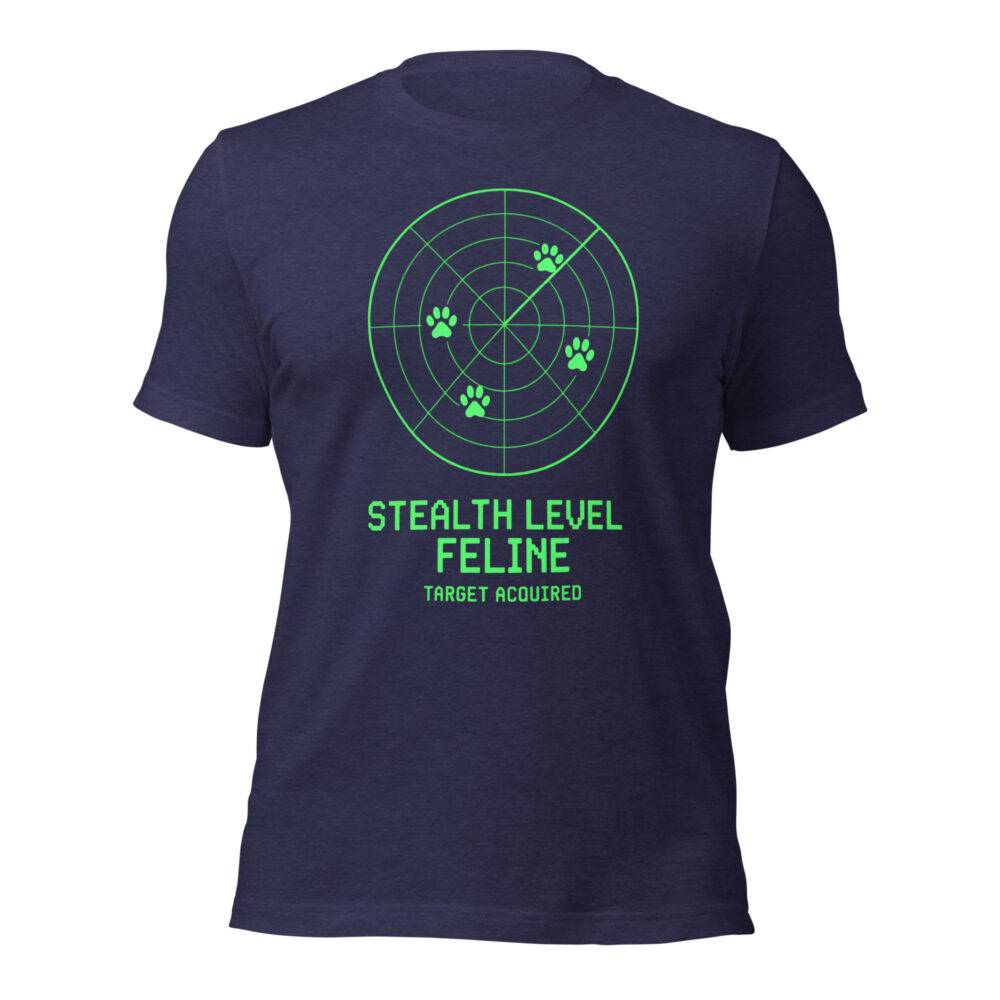 Stealth Level Feline Target Acquired Cat Lovers Men T-Shirt - Image 5